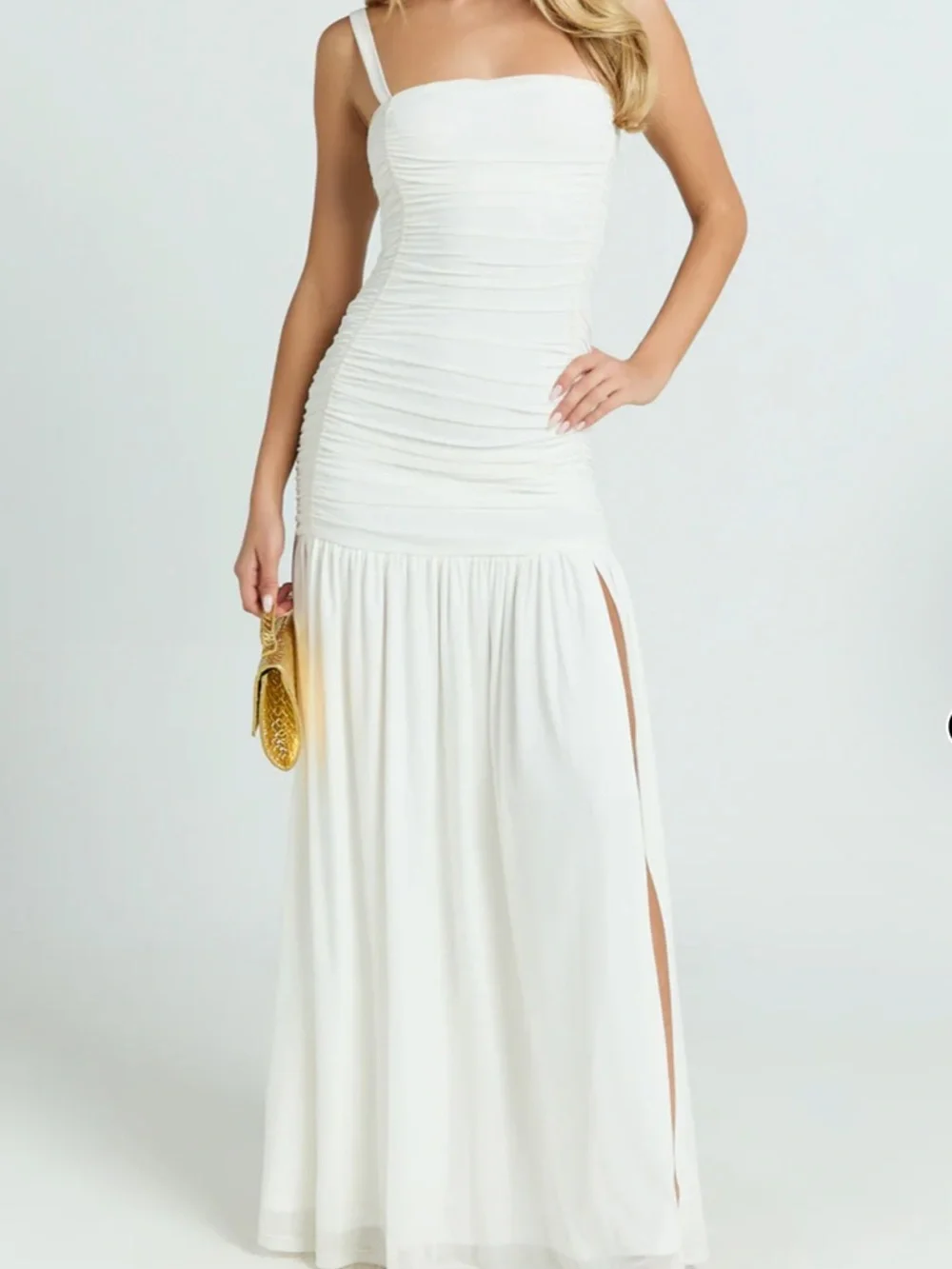 Showpo Cardi Maxi Dress - White - Picture 3 of 6